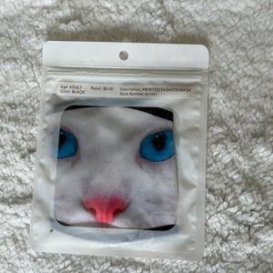 Cat Face Mask - Size is for Adult - NWT
